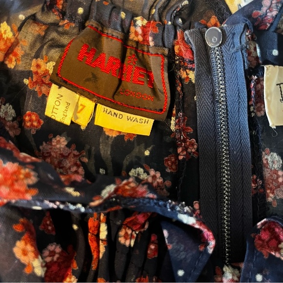 Harriet London Bloomingdale’s Young East Sider Shop Cotton Floral Maxi Dress XXS - Picture 7 of 11